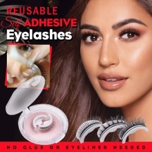 Genanvendelige selvklæbende øjenvipper ingen lim let at bære naturlige vipper effekt perfekt make-up skønhed tilbehør