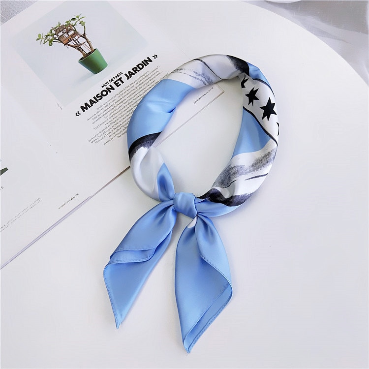 Femme hiukset solmio nauha kaula wear bandana naisten silkkihuivi print hijab huivi neliöpää tyylikäs nainen