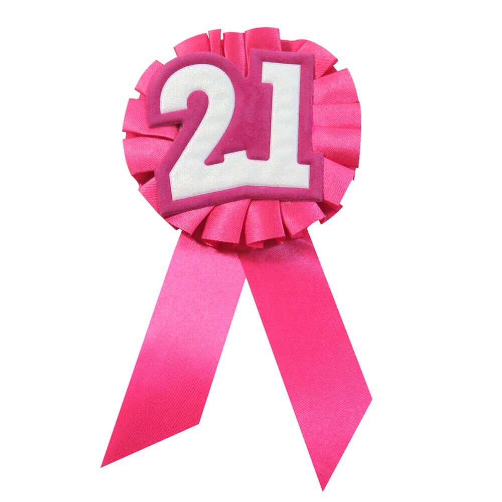 3pcs Pink ribbon badge pink glitter round button bachelorette party girl pin star bride to be hen party happy birthday 21 brooch