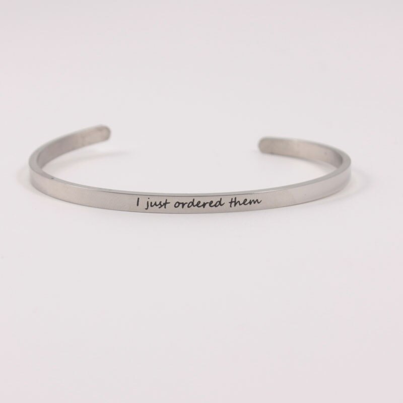 BELIEVE IN YOUR DREAMS Stainless Steel Positive Inspirational Quote Engraved Cuff Mantra Bracelet Bangle For Women Men: I just ordered them