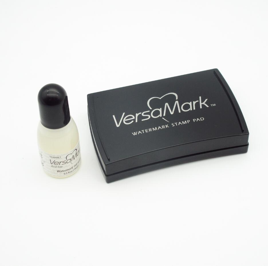 Almohadilla para sello de tinta VERSAMARK, grande, pequeña, con relleno de lápiz, de aceite disponible TSUKINEKO, almohadilla de tinta japonesa: D