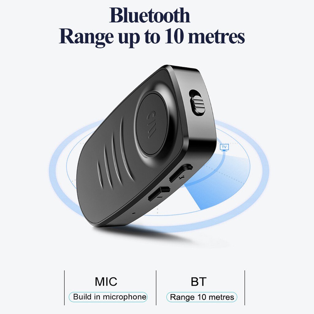 Draagbare Bluetooth 5.0 Draadloze Handsfree 3.5Mm Jack Handsfree Aux Auto Bluetooth Ontvanger Charger Adapter Sigarettenaansteker