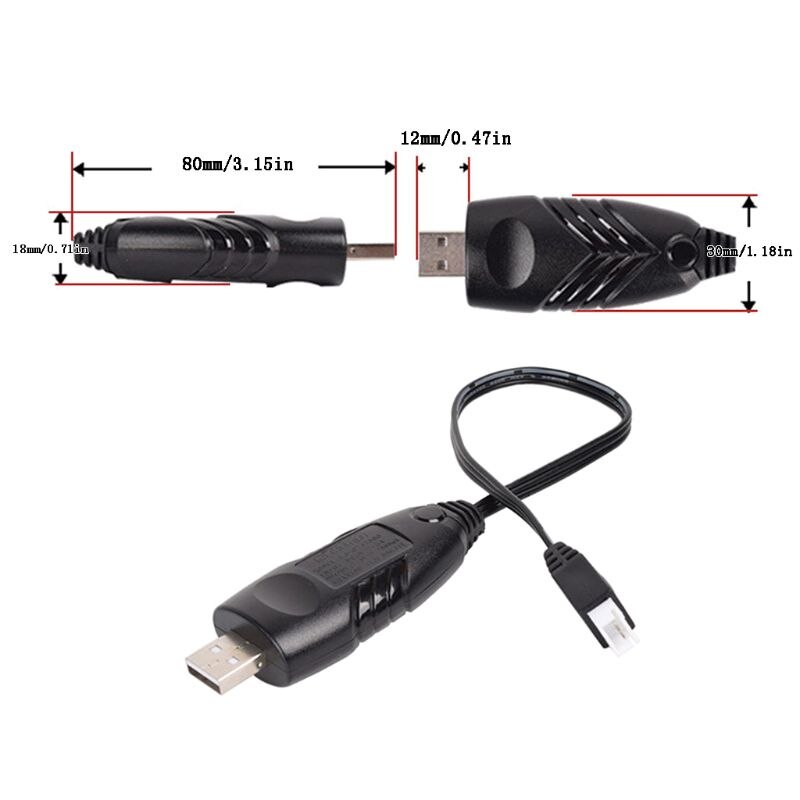 Chargeur USB Universel 7.4V Pour Batteries Li-ion 2S - 2000mA/1000mA/500mA, Connecteur XH-3P