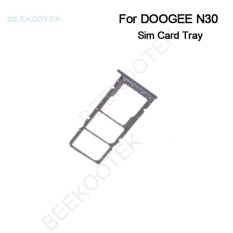 Originele Doogee N30 Telefoon Sim-kaart Houder Sim Card Slot Lade Houder Onderdelen Accessoire Voor Doogee N30 6.55 Inch smartphone: black