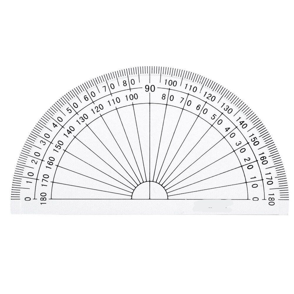 20 Pack Plastic Protractor, 180 Degrees Protractor for Angle Measurement Student Math, 4 Inches, Clear