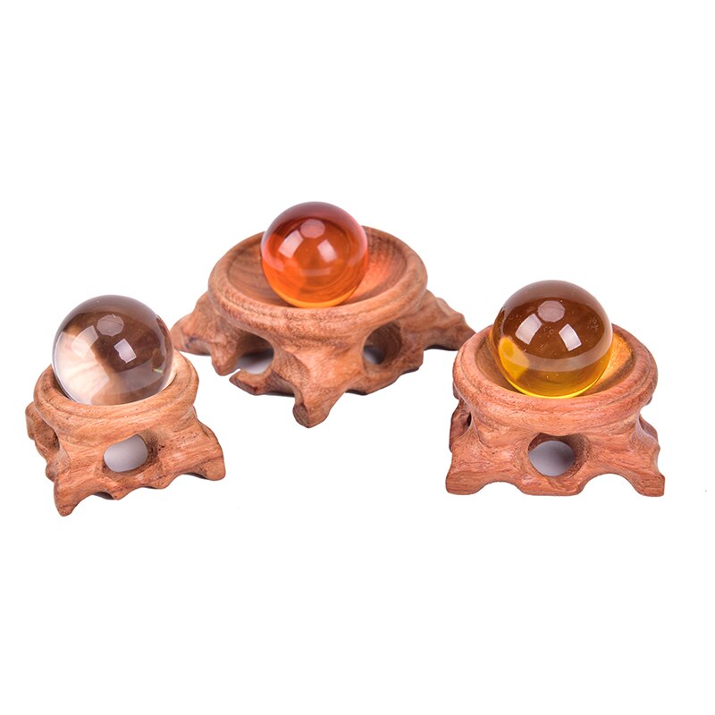 Wooden Display Stand Base For Crystal Ball 30mm 40mm 50mm Glass Globe Lensball Magic Sphere Holder