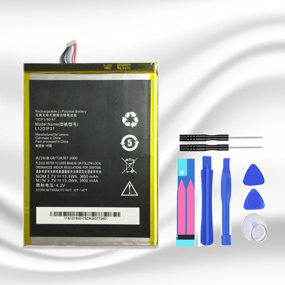 Replacement Battery 3650mAh for Lenovo IdeaTab Lepad A1000-L A1010 A3000 A3300 A5000