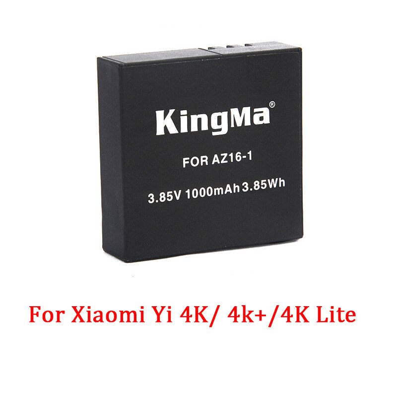 Voor Xiaomi Yi 4K 4k + Xiaoyi 4K Lite Batterij 1000Mah Batterij W/Oplader Voor xiaoyi Yi 4K 2 Actie Camera Batterij Accessoires Set