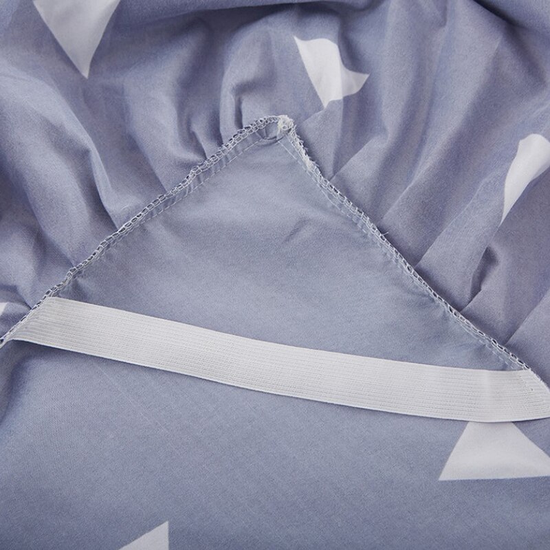 Falda de cama de doble capa estampada, cubierta de cama para dormitorio, Funda de colchón antideslizante, Sábana, colcha con fundas de almohada