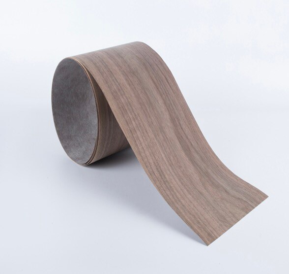 2 stücke L: 2,5 Meter Breite: 15cm dicke: 0,3mm Natürliche Schwarz Nussbaum Muster Furnier