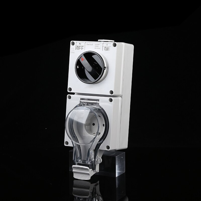 IP66 Eu Standaard Met Waterdichte Weerbestendige Waterdichte Outdoor Stopcontact 16A Stopcontact Ac 110V-250V: 1 Socket   1 Switch