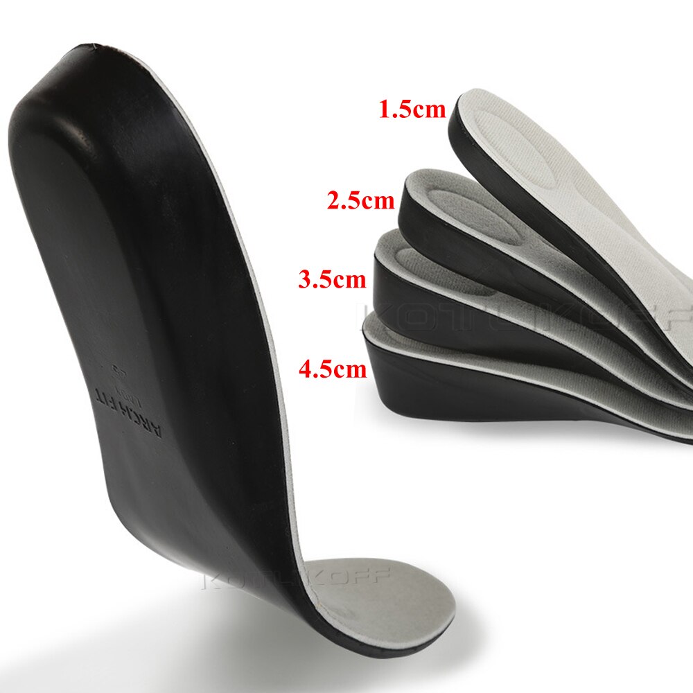 Semelle intérieure Invisible pour augmenter la hauteur, unisexe, 1.5-4.5cm, rehaussement du talon