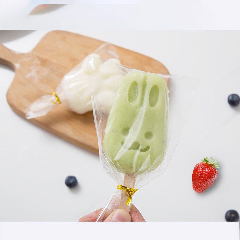 Gør-det-selv hjemmelavet fødevaregodkendt silikone-isforme 2 størrelse ispinde-forme fryser is-bar-forme med popsicl