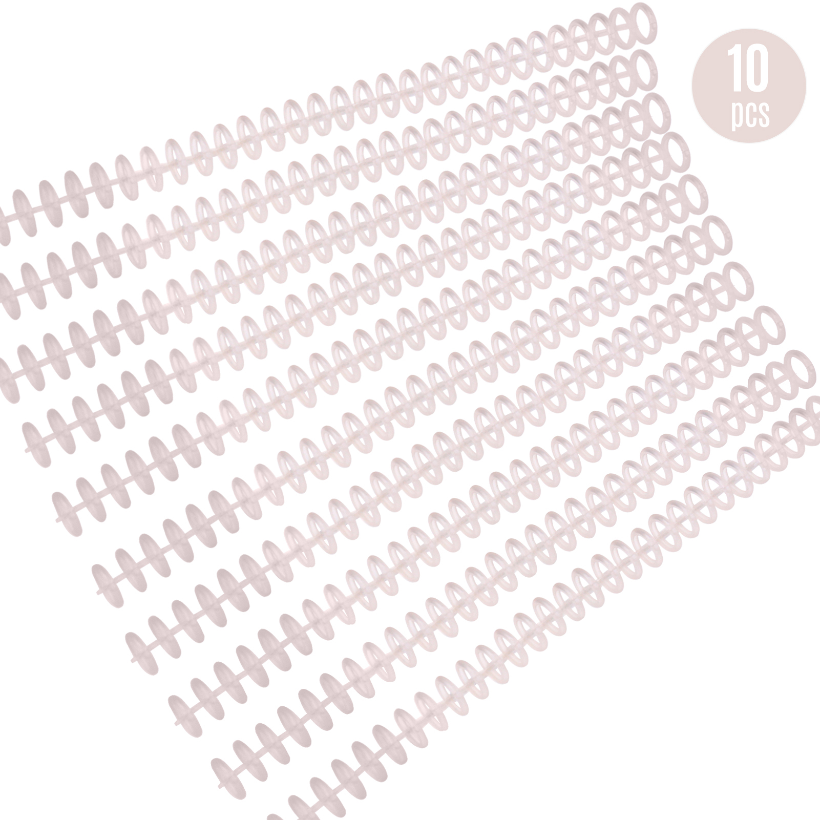 Kw-trio 10 stk plastik 30- hullers løse bladbindere ringbindende pigge kamme 85 ark kapacitet til diy papir notesbog album