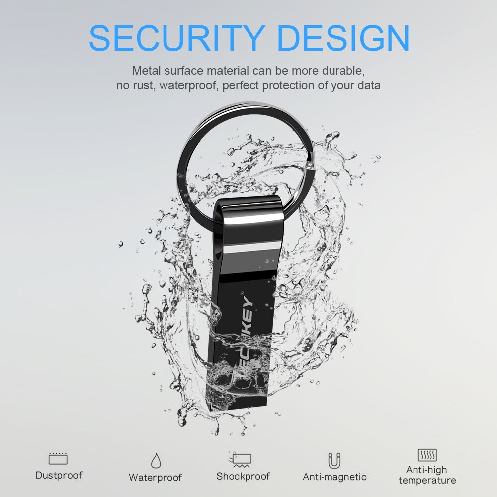 Techkey Pen Drive 8Gb 32Gb 128Gb Waterdicht Metalen Memory Stick Флешка 4Gb 16Gb 64gb Pendrive Gadżety Usb Usb 2.0