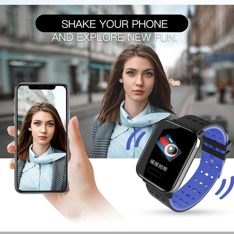 A6 Smart Watch with Heart Rate Monitor Fitness Tracker Blood Pressure Smartwatch