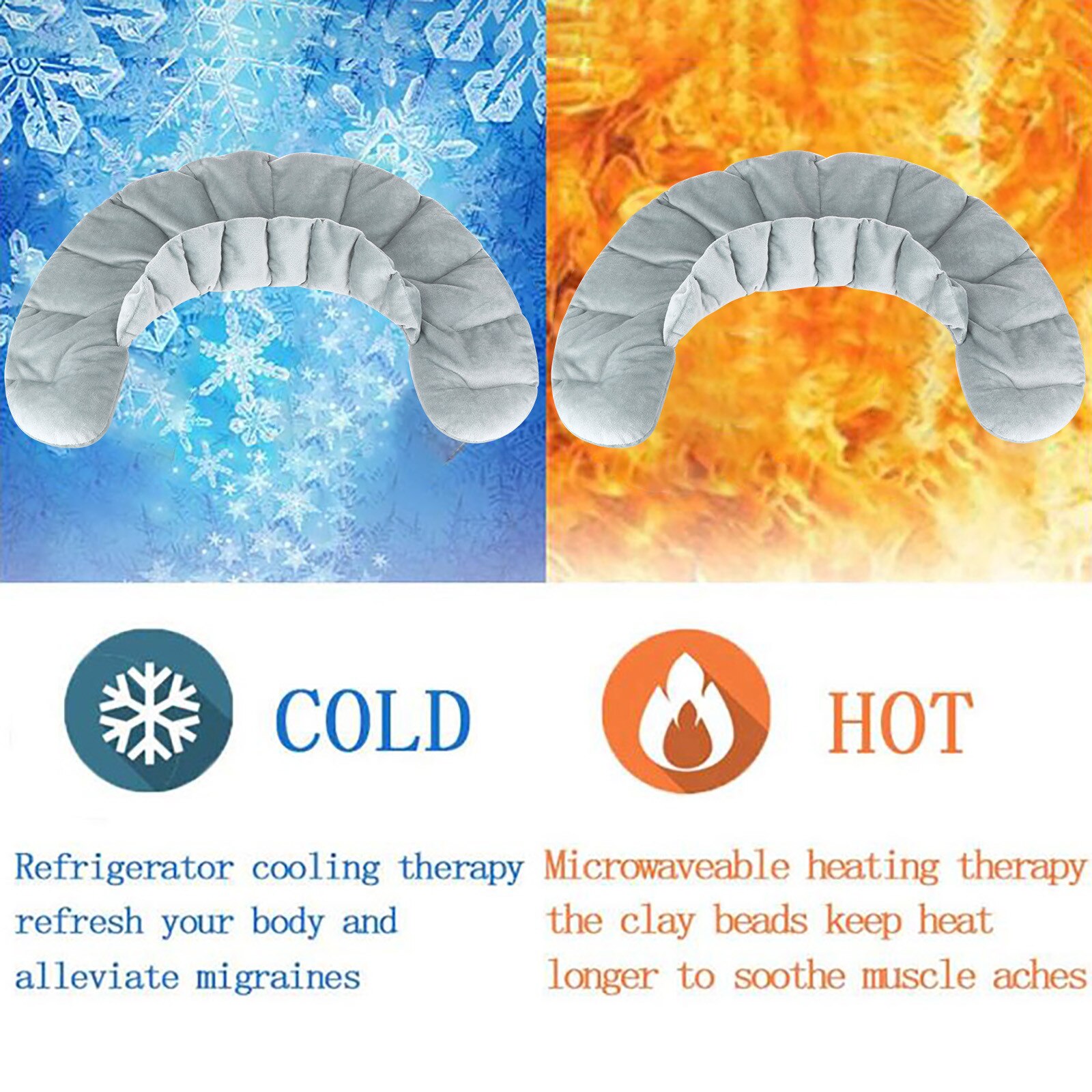 Weighted Microwaveable Heating Pads for Neck and ShouldeNatural Lavender Aromatherapy Stress Pain Relief Neck Wrap Winter Summer: Default Title