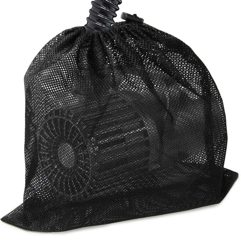 2 stk stor pumpepose 17.7 tommer  x 17.7 tommer dam pumpe filterpose svart media bag pumpe nettingpose for dam biologiske filtre