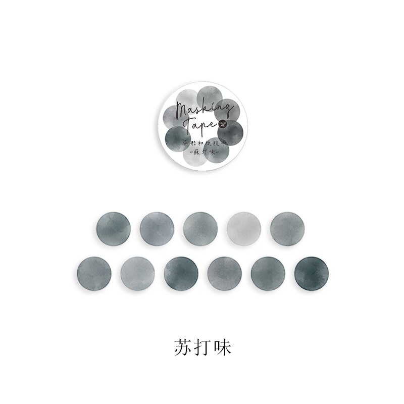 Stickers ronds colorés bonbon pour Scrapbooking, en papier coloré bonbon, ruban de décoration en Washi, papeterie créative pour fournitures scolaires, 100 pièces: 8