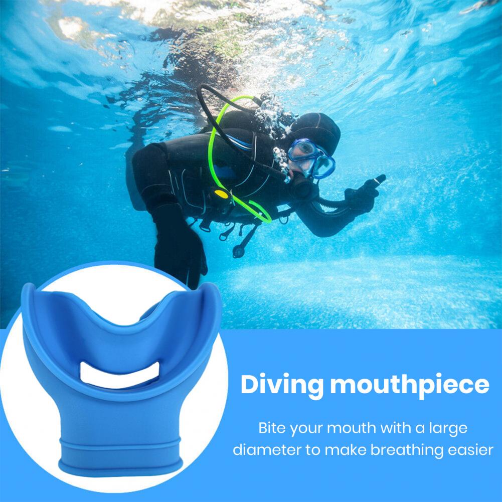 Boquilla de buceo de silicona sin BPA, boquillas subacuáticas para snorkel profundo, regulador de snorkel, accesorios para boquilla