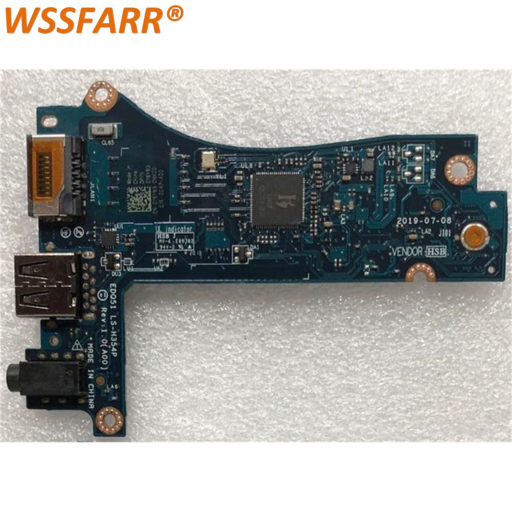 original For Dell Alienware m15 R2 USB Audio Port Board 19Y93 019Y93 LS-H354P Perfect Work 100% Tested