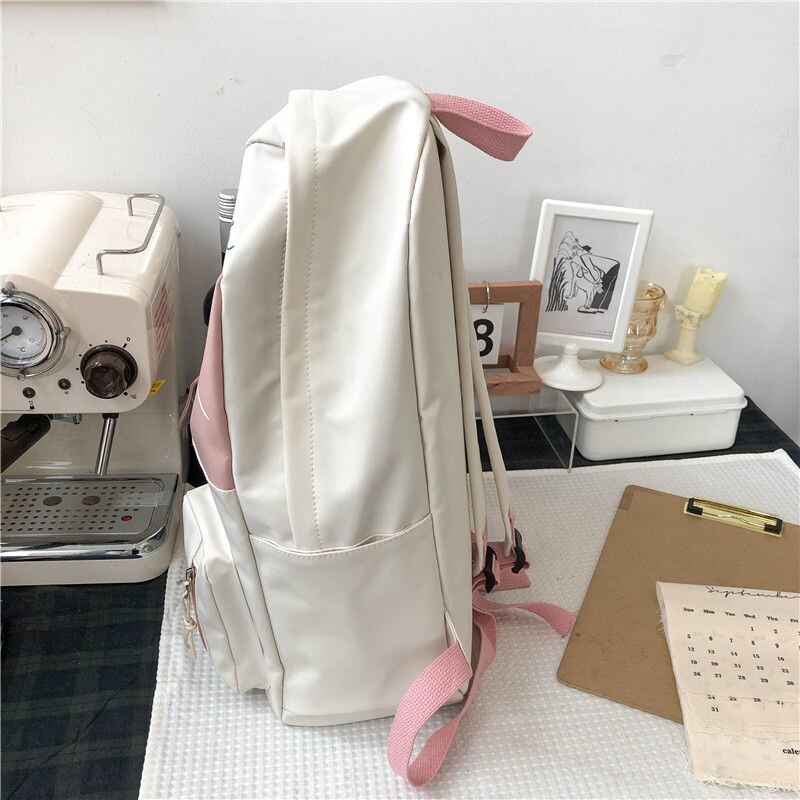 neue Frauen Rucksack Neue Patchwork Weibliche Große Kapazität Wasserdichte Nylon Schultern Schule Tasche Geburtstag