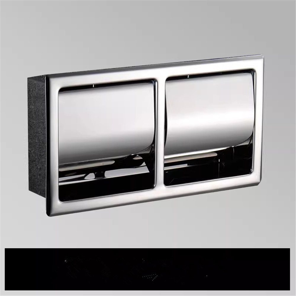 Gold In-wall Bathroom Paper Holder Rose Gold SUS Bathroom Paper roll Holder Black Towel Rack Toilet Paper Holder Tissue Box: green