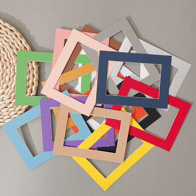 20 stuks kleurrijke kartonnen fotolijstjes, retro papieren fotolijstjes voor foto's van 6 inch, eenvoudige kleine fotolijstjes voor aan de muur.