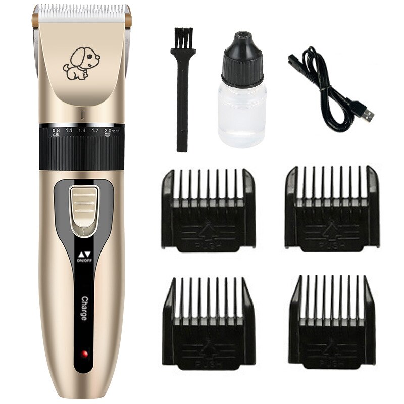 Dog Clippers Grooming Kit Electric Pet Clippers Low Noise Rechargeable Cordless Pet Hair Trimmer for Dogs Cats: ordinary