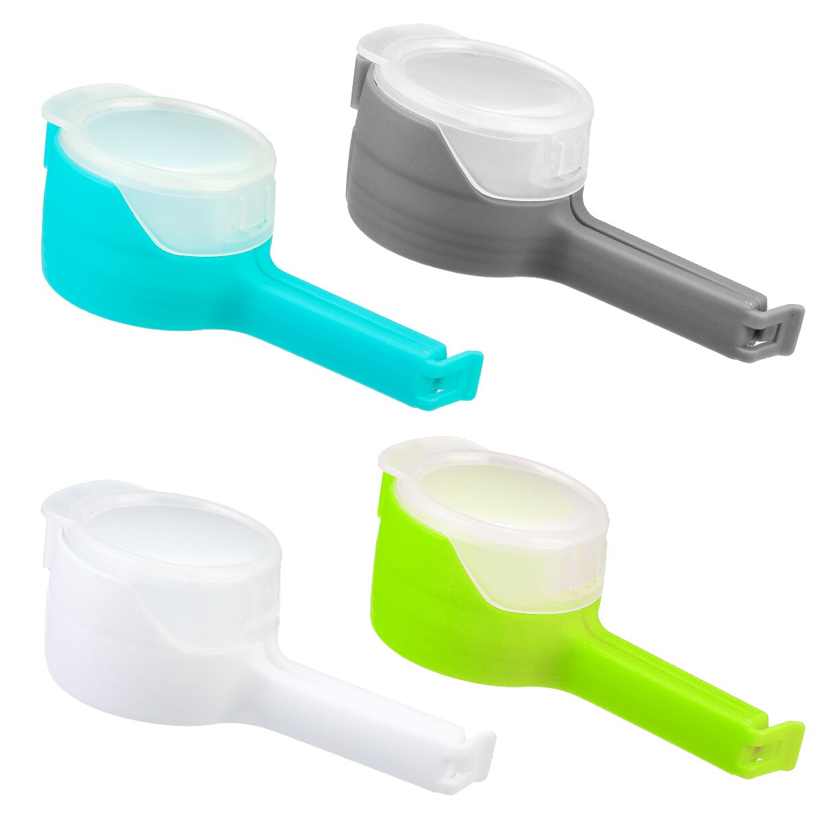 4 pcs Plastic Bag Sealer Seal Pour Food Storage Bag Clip Food Sealing Clip Effect Clamp Kitchen Tools: 4pcs