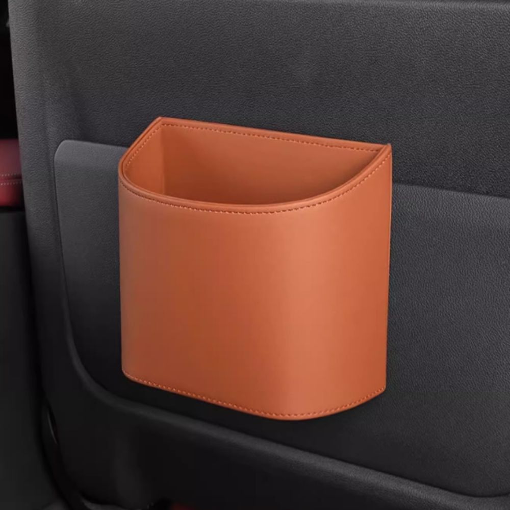 Poubelle de voiture en cuir, poubelle de véhicule suspendue étanche, boîte de rangement universelle Portable pour siège arrière de voiture, fournitures de voiture