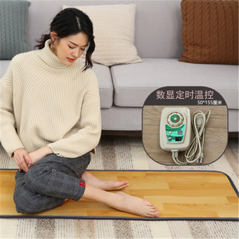Tapis chauffant en cuir pour pieds, tapis chauffant de bureau coussin chauffant en cuir tapis chauffant électrique Thermostat tapis outils ménagers