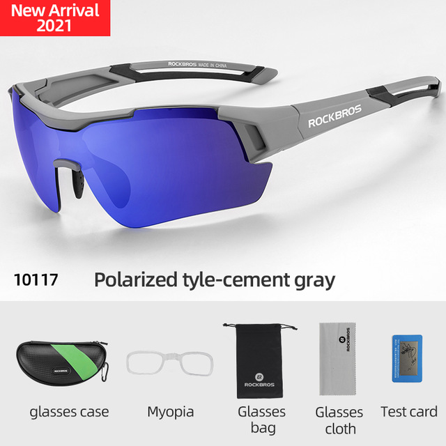 ROCKBROS Polarized Cycling Glasses Clear Bike Glasses Eyewear UV400 Outdoor Sport Sunglasses Men Women Cycling Sunglasses: Ivory