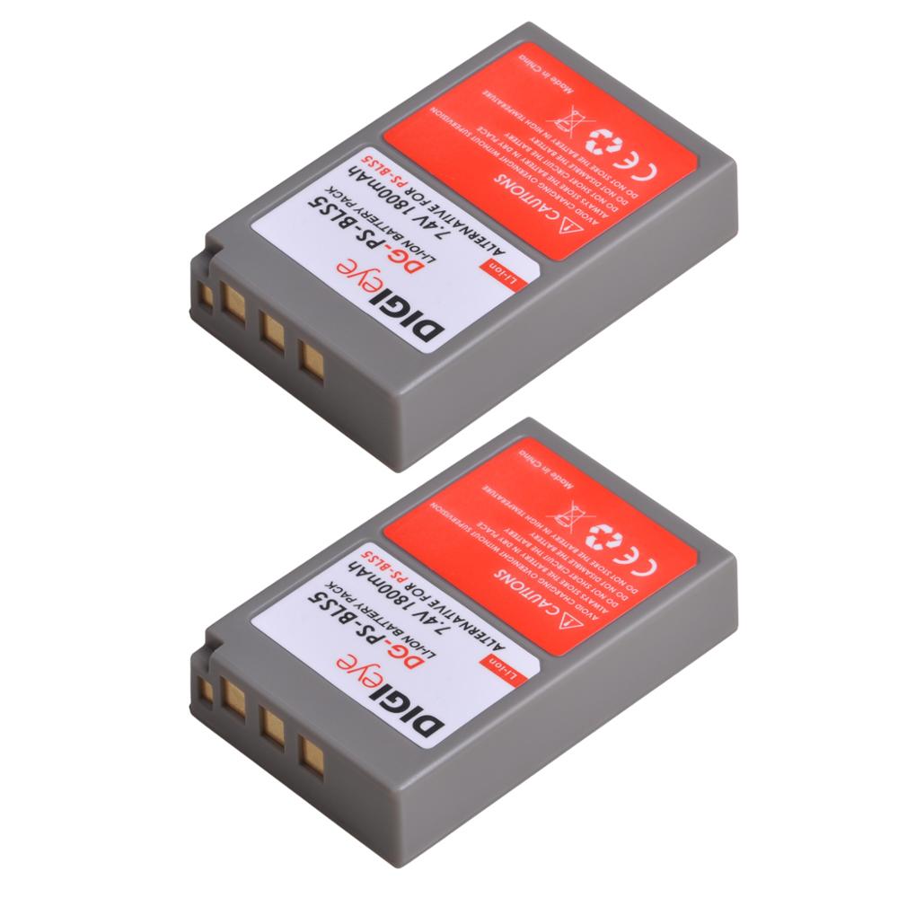 Batería de BLS-5 BLS-50 de PS-BLS5 de 1800mAh para OM-D Olympus, Mark II, Mark III, Pen E-M10, E-PL2, E-PL5, E-PL6, E-PL7, Stylus 1: 2 battery