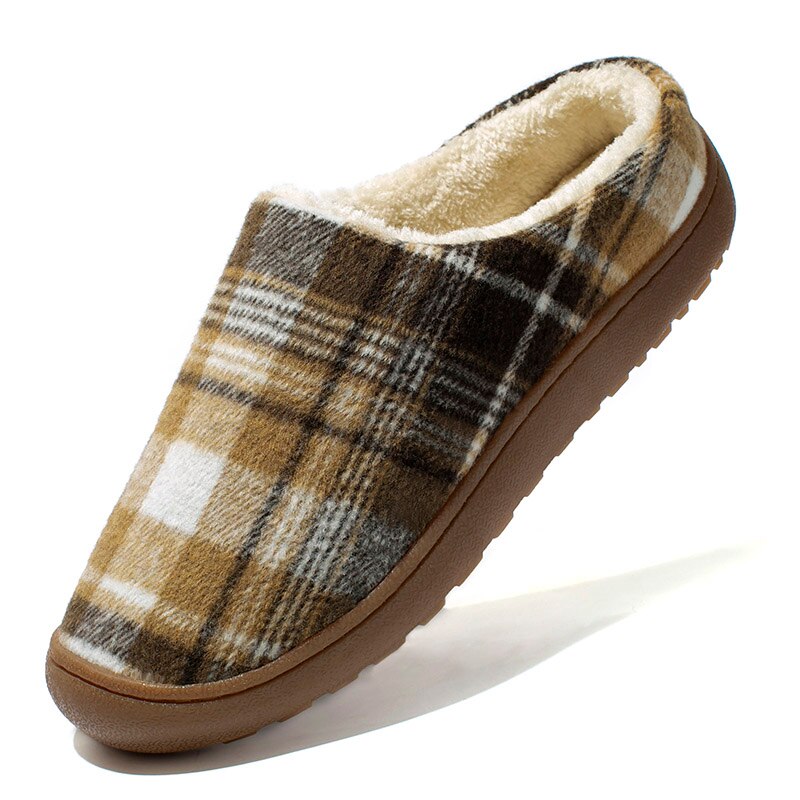 Katoen Slippers Mannen Winter Outdoor Schoenen Mannen Mode Plus Koude-Proof Toevallige Schoenen Mannen Kepp Warm Man Schoeisel big Size 39-50: Brown / 4748