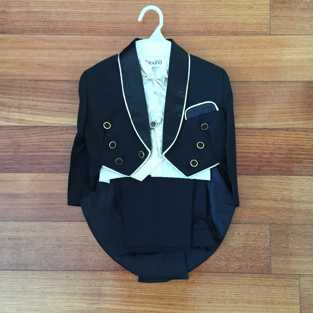 Smart Gold Edge Boy's Wedding Party Suit/Boy's 5-piece Set Tuxedo/Flower Boy's Dress 931A