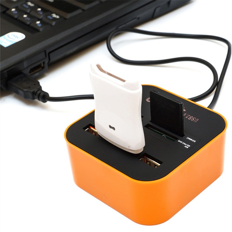 All In One USB COMBO 3 Port Usb Hub 2.0 HUB+multi USB Card Reader for SD/MMC/M2/MS/MP Micro SD