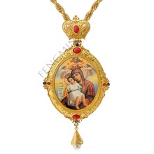 Manuel kryds - sæt snegl græsk ortodoks brystkors jomfru mary ikon religiøst håndværk