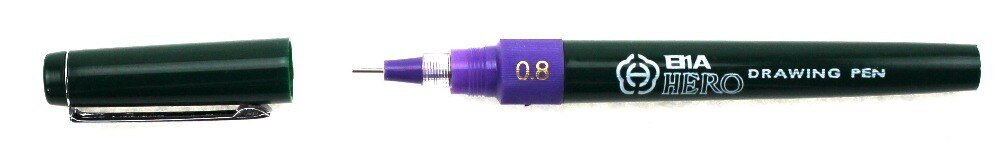 1 stks/partij 0.8mm HERO Oplaadbare inkt naald pennen tekening pen Technische pen