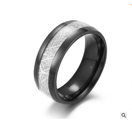 05 Silk Grain Stainless Steel Ring For Men Women Jewelry: 7 / black