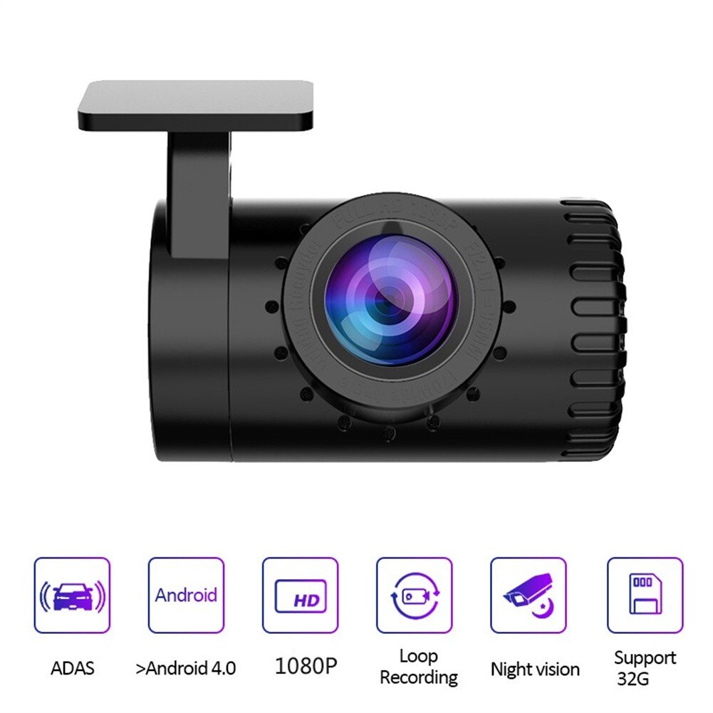1pc 1080P HD ADAS Dash Cam Car DVR Camera 120° Wide Angle Video Recorder Rotating High-definition Driving Navigation Recorder