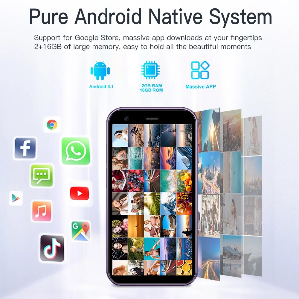 2024 SERVO Kleines Smartphone 3,0-Zoll-Anzeige Dual SIM 3G WCDMA Android 8.1 OS 2 GB + 16 GB GPS WIFI Tragbares Mini-praktisch Niedriger Preis