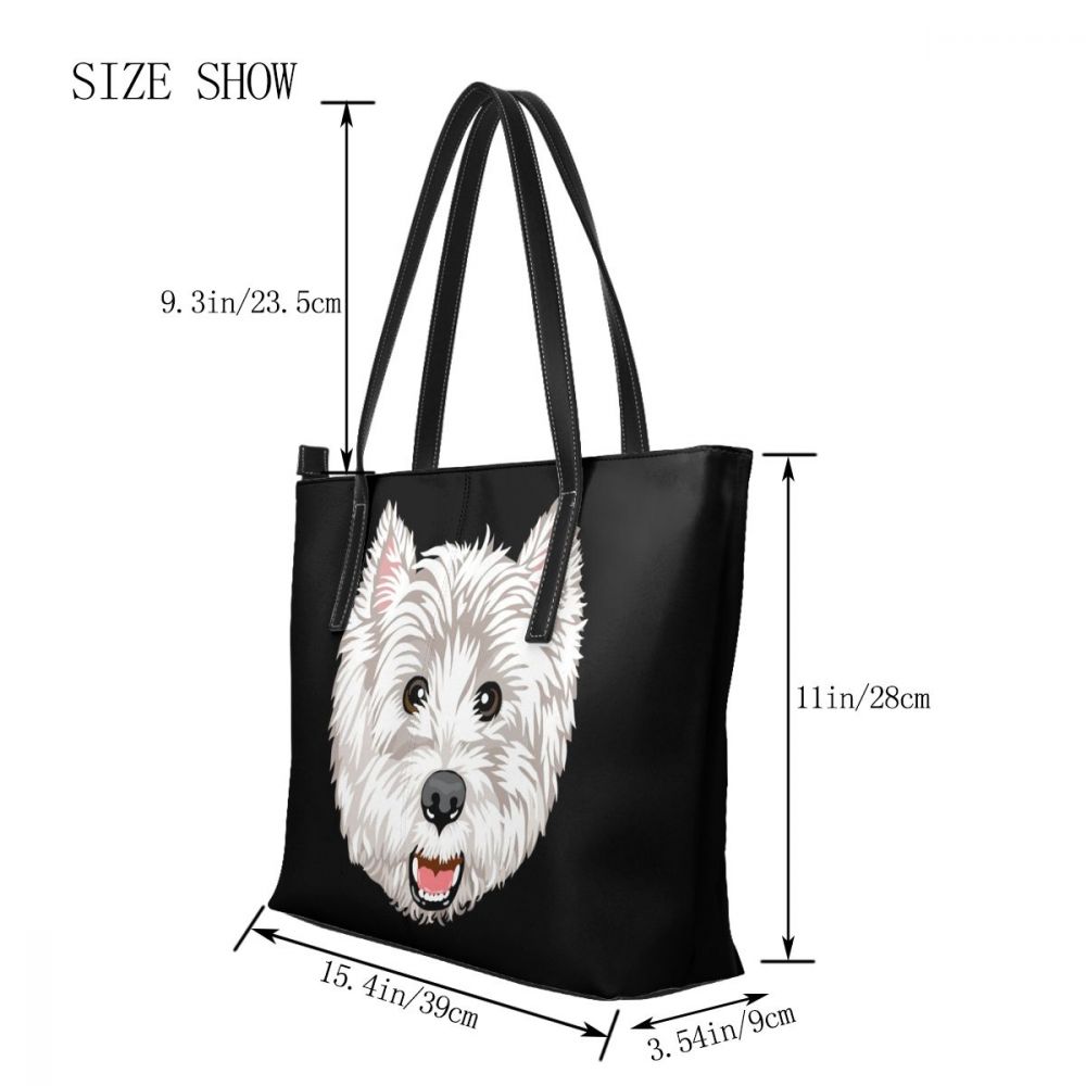 Westie sac à main Westie sacs à poignée supérieure tendance rue sac fourre-tout en cuir femme surdimensionné femmes sacs à main