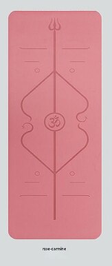 Lezyan Yoga Double Layer Non-Slip Mat Yoga Exercise Pad With Position Line For Fitness and Pilates Спортивный Гимнастический Тан: Red