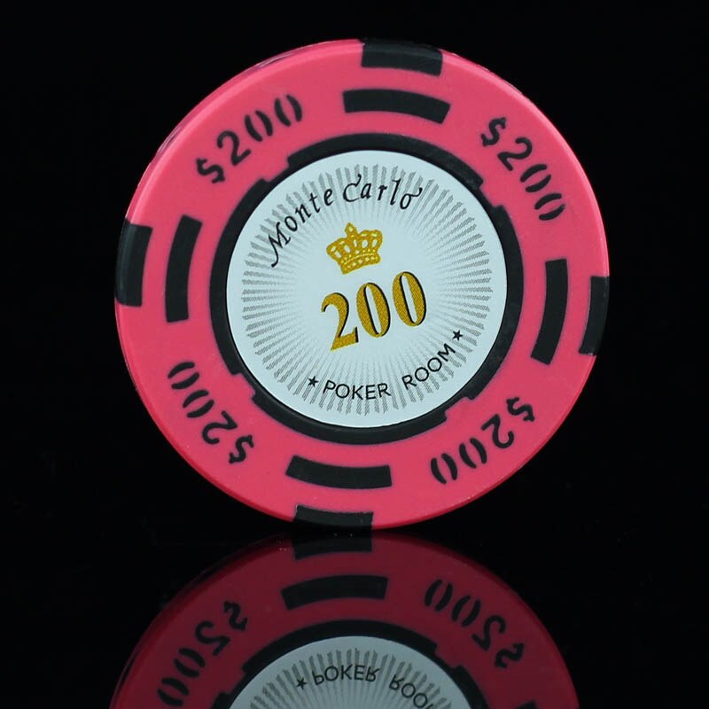 Lote de fichas de póker de Monte Carlo, hoja de 14g de arcilla, etiqueta de planchado, Casino, habitación, jugador de póker, love it, 25 unidades: 25pcs 200