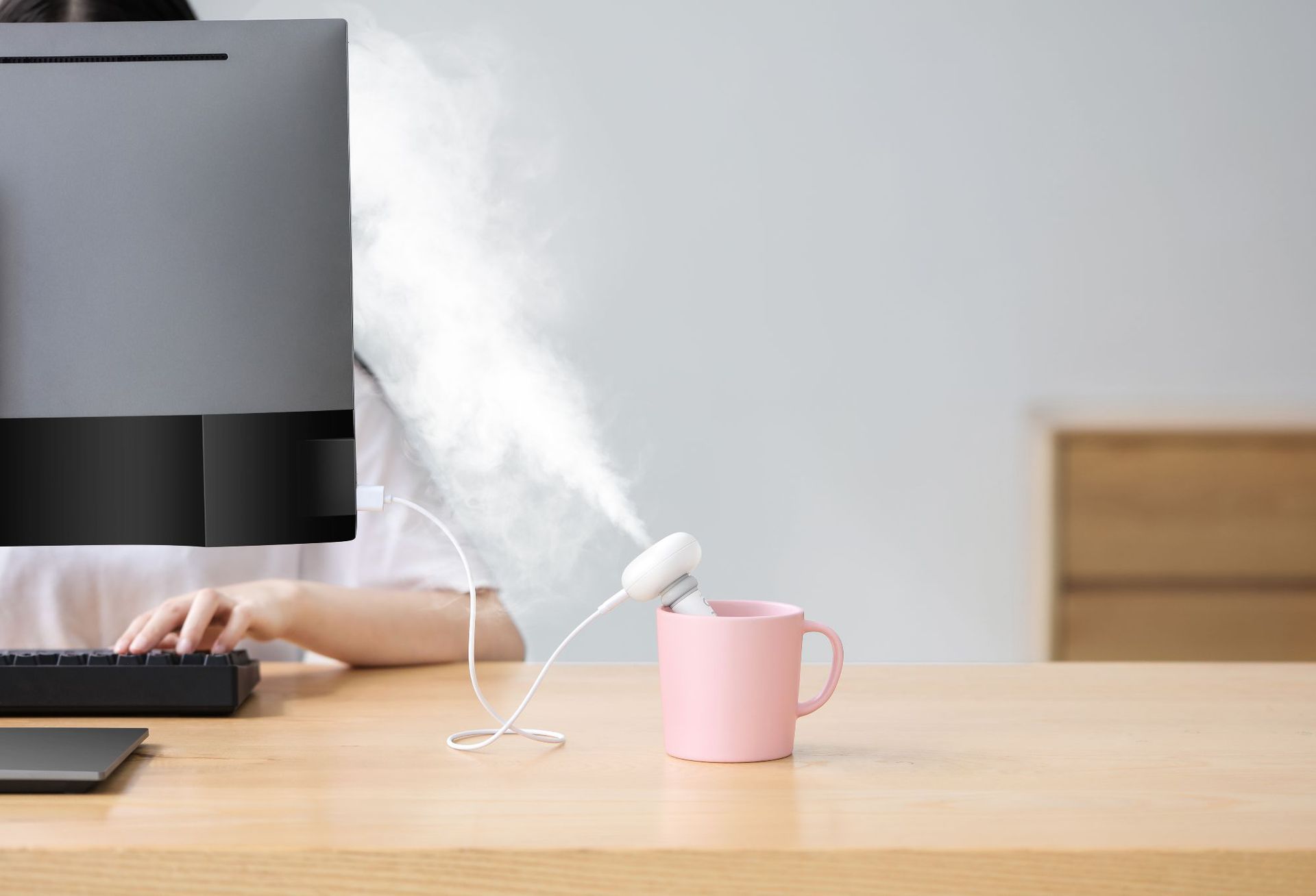 Xiaomi-humidificador de aire portátil JISU H₂O, Original, silencioso, Nano vapor, niebla, filtro de esterilización por ultrasonido, 56g
