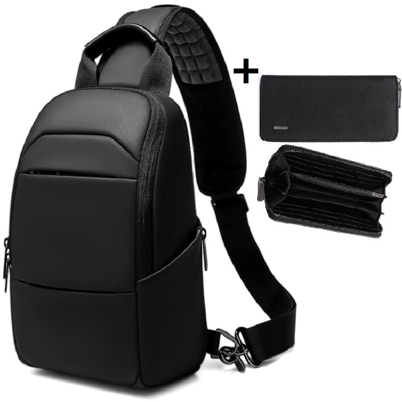 Borse a Tracolla della spalla casuale Cerniera Multifunzione Maschio Classico di colore Solido di Viaggio del Sacchetto di Crossbody: impostato 2