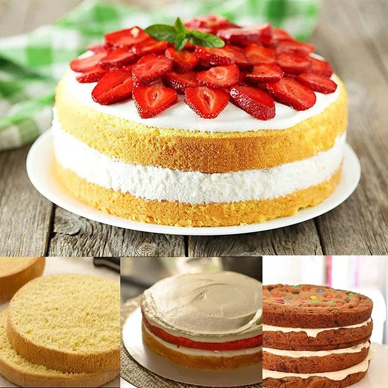 6-12inch Adjustable Stainless Steel Cake Slicer Mold Bakeware Cutter Cake Ring Baking Cake Tools Bread Slicer Layered BakingTool