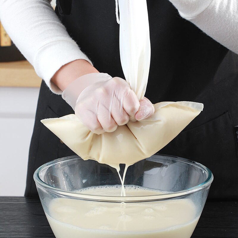 Soy Milk Wine Filter Bag Nut Milk Bag Tea Coffee Oil Yogurt Filter Net Mesh Kitchen Food Reusable Nylon Filter Bags Strainer