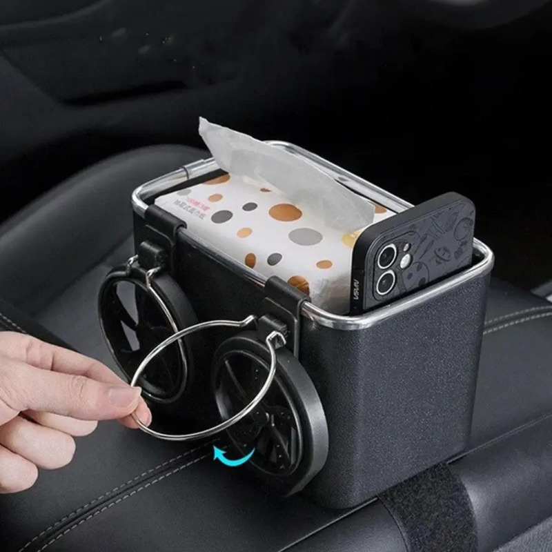2 STUKS Auto Opbergdoos Armsteun Organisatoren Auto-interieur Opbergen Opruimen Accessoires Voor Telefoon Tissue Cup Bekerhouder